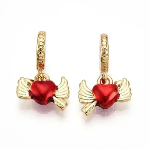 Brass Enamel European Dangle Charms