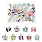 45Pcs 9 Colors Glass Charms