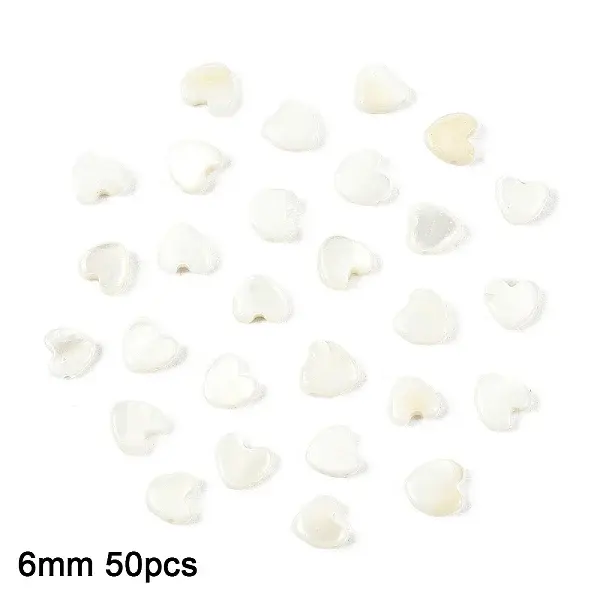 50Pcs Natural Freshwater Shell Beads