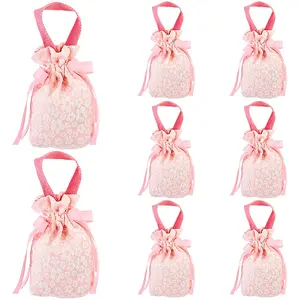 Flower Printed Cloth Drawstring Storage Bags