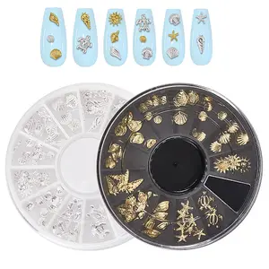 2 Sets 2 Colors 12 Grids Alloy Cabochons