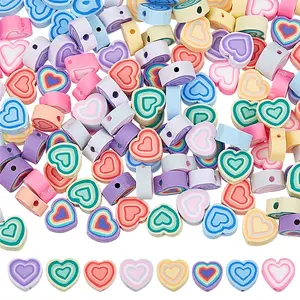 240Pcs 8 Colors Handmade Polymer Clay Beads