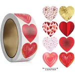 500 Paste  Paper Self-Adhesive Heart Stickers