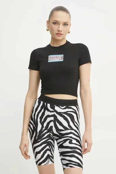 Tričko Versace Jeans Couture černá barva, 78HAHC09 CJ02C