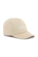 Dětská bavlněná kšiltovka BOSS béžová barva, J51693