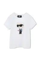 Dětské bavlněné tričko Karl Lagerfeld bílá barva, Z30491
