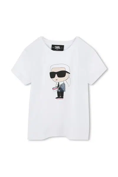 Dětské bavlněné tričko Karl Lagerfeld bílá barva, Z30491