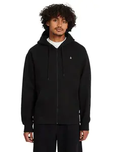 Volcom pánská mikina Single Stone Zip Black | Černá | Velikost L