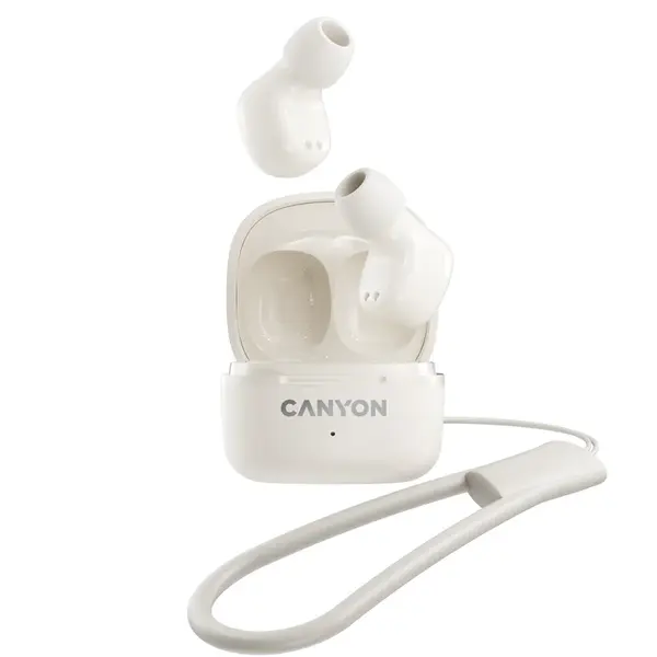 Canyon ONGO 4 MINI TWS BT sluchátka s mikrofonem béžové