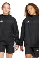 Dětská mikina adidas Performance černá barva, s kapucí, s aplikací, JD0629