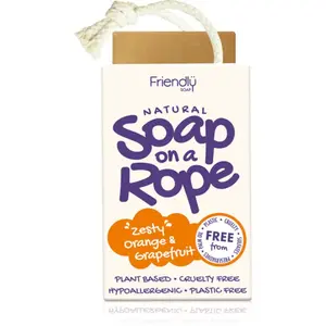 Friendly Soap Soap on a Rope Orange & Grapefruit přírodní mýdlo na šňůrce 95 g