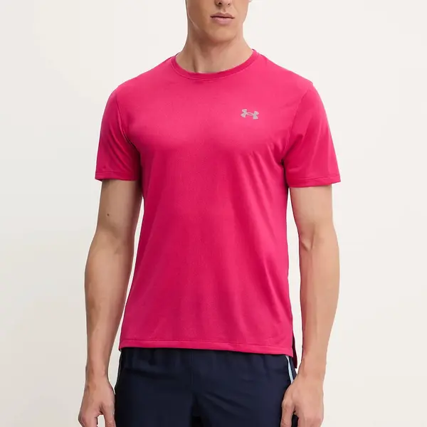 Běžecké tričko Under Armour pánské, růžová barva, 1389807