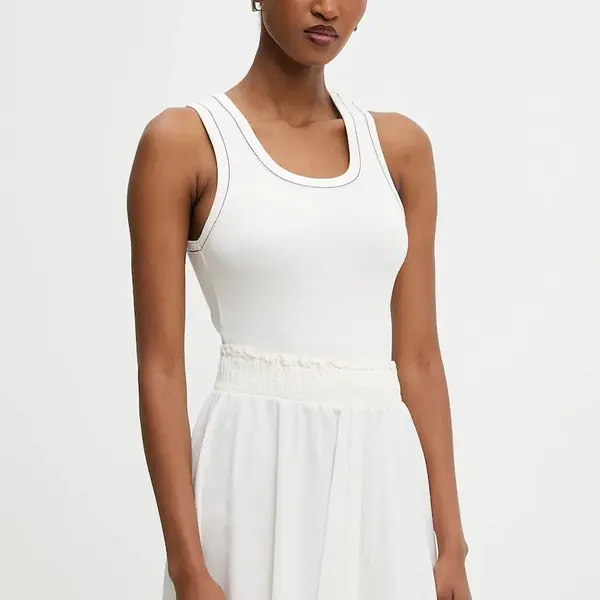 Bavlněný top Answear.LAB bílá barva