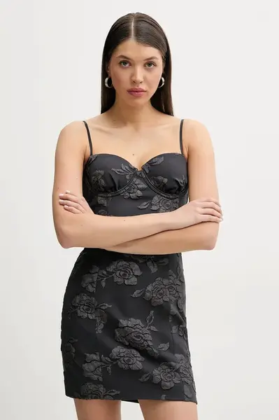 Šaty Rotate černá barva, mini, 1130571205