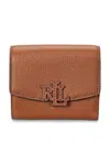 Kožená peněženka Lauren Ralph Lauren hnědá barva, 432966782