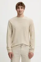 Bavlněné tričko s dlouhým rukávem G-Star béžová barva, D25965-D895