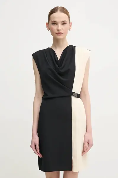 Šaty Dkny černá barva, mini, DD4K1D66