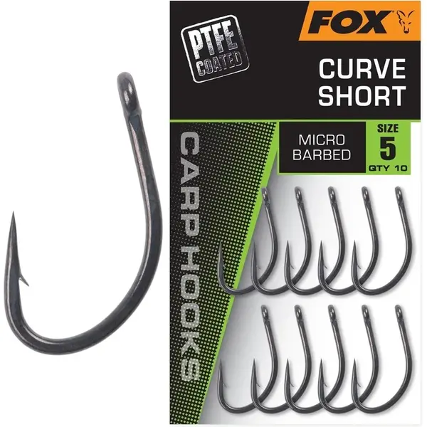 Fox háčky curve shank short 10 ks - velikost 6