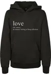 Kids Love Definition Hoody černá
