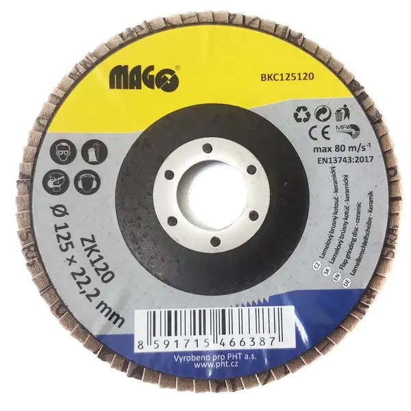 Lamelový brusný kotouč 125 mm, různé zrnitosti - MAGG Zrnitost: ZK120