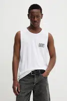 Bavlněné tričko Levi's GRAPHIC ROWER TANK bílá barva, A7642