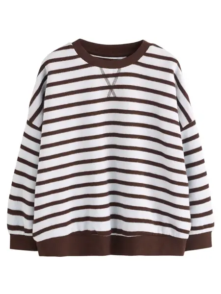 Next Sveter  tmavohnedá / biela