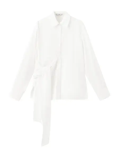 MANGO Blúzka 'BLANCA'  šedobiela