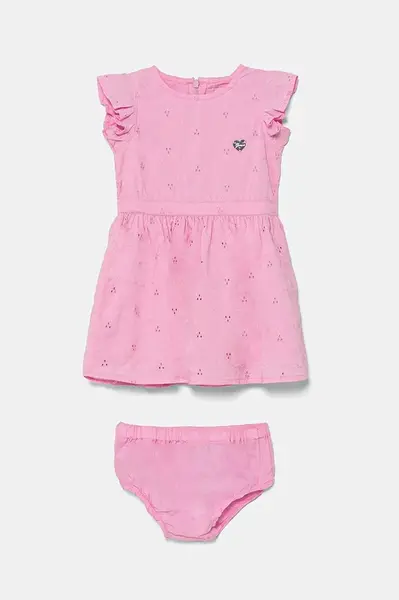 Dětské bavlněné šaty Guess