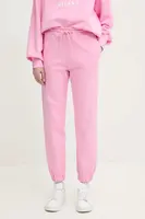 Bavlněné tepláky MSGM růžová barva, s potiskem, 2000MDP500.300000