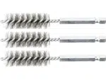 BGS technic Sada kartáčů na vrtačku, 8 mm, 6hranné 1/4", ocelové, 3 ks - BGS 3078-8-S Velikost: 15 mm