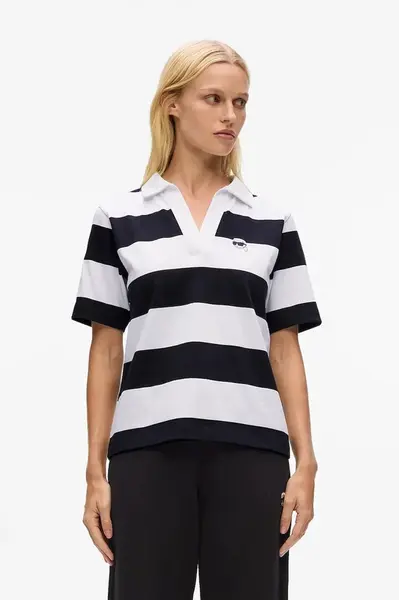Karl Lagerfeld  Bavlněné polo tričko  IKON