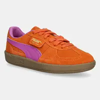 Dětské kožené sneakers boty Puma Palermo oranžová barva, 397271