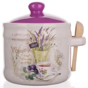 Keramická dóza s lyžičkou Lavender, BANQUET