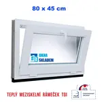 Plastové okno | 80 x 45 cm (800 x 450 mm) | bílé | sklopné