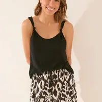 Pyžamové šortky women'secret dámské, černá barva, 3702235