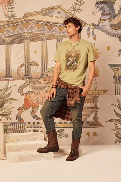 Bavlněné tričko Medicine pánské, zelená barva, s potiskem