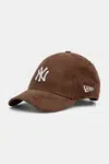 Bavlněná baseballová čepice New Era hnědá barva, 60691054