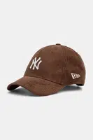 Bavlněná baseballová čepice New Era hnědá barva, 60691054