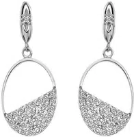Hot Diamonds Stříbrné oválné náušnice s diamanty Horizon Topaz DE622