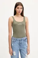Top Guess Jeans zelená barva, W5YP35 KA0H1