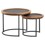 MID.YOU SADA KONFERENČNÍCH STOLKŮ, hnědá, dřevo, plast, 60/60/46 cm