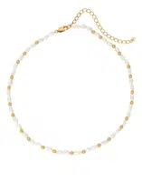 Hot Diamonds Pozlacený perličkový náhrdelník s diamantem Jac Jossa Soul DN156/DN157 40 - 45 cm