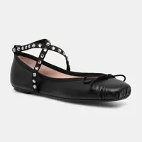 Kožené baleríny Pretty Ballerinas Kristen černá barva, 52649_001