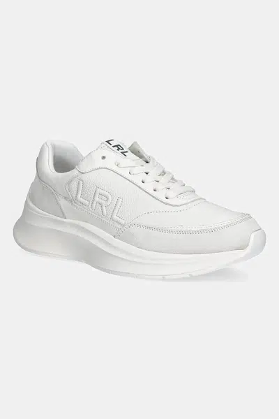 Kožené tenisky Lauren Ralph Lauren Franky dámské, bílá barva, 802969384001