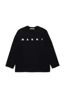 Bavlněné tričko Marni MT291U T-SHIRT černá barva, s potiskem, M01603