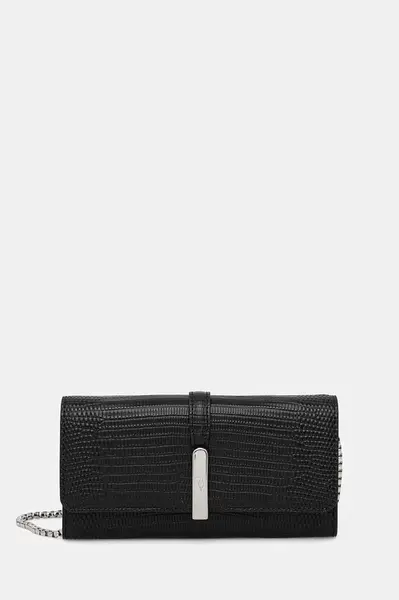 Kožená peněženka Trussardi dámská, černá barva, I618E200079N