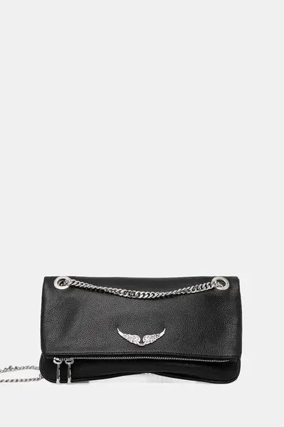 Kožená kabelka ZADIG&VOLTAIRE ROCK II GRAINED LEATHER