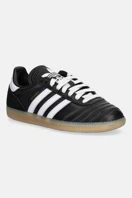 Dětské kožené tenisky adidas Originals SAMBA černá barva, JQ1326