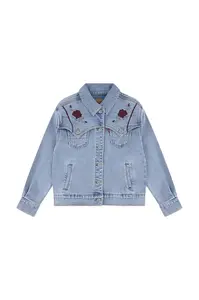 Dětská riflová bunda Levi's OVERSIZED WESTERN TRUCKER