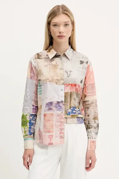 Bavlněná košile Desigual PHOTOPOST